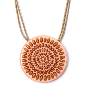 Šperky ZSISKA - Náhrdelník MANDALA 1 - ružovo - bronzový