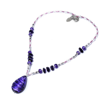 Šperky Murano Millefiori - Náhrdelník IVONA - fialový