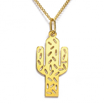 Šperky SilverMoon - náhrdelník KAKTUS pozlátený