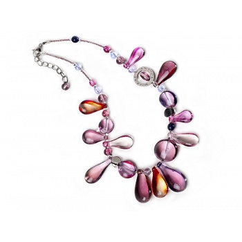 Šperky MURANO Antica Murinna  - Náhrdelník Lapilli 2 - fialový