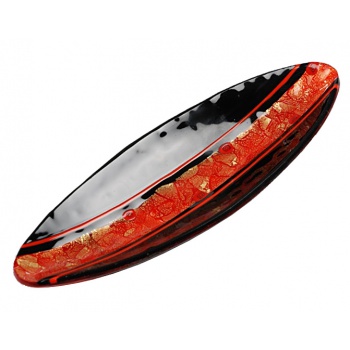 Šperky Murano Millefiori - Miska LAS VEGAS oválna - čierna