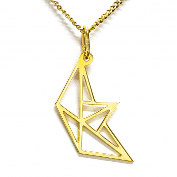 Šperky SilverMoon - náhrdelník LOĎKA pozlátený