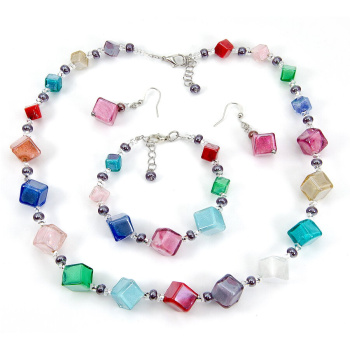 Šperky Murano Millefiori - Set DADA - farebný