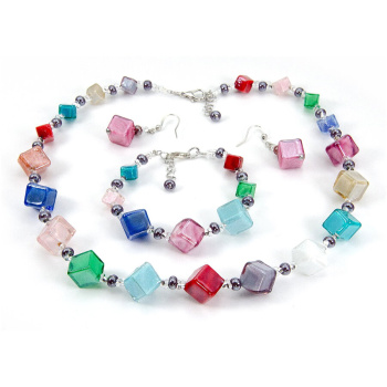 Šperky Murano Millefiori - Set DADA - farebný