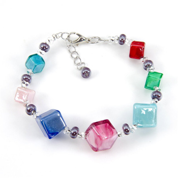 Šperky Murano Millefiori - Set DADA - farebný