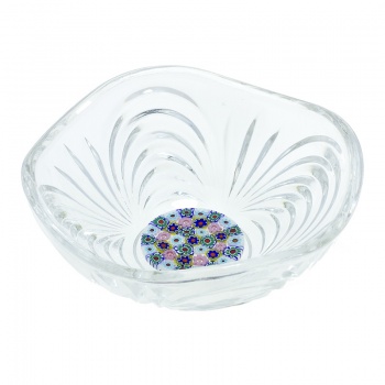 Šperky Murano Millefiori - Miska AURERA - zeleno - ružová