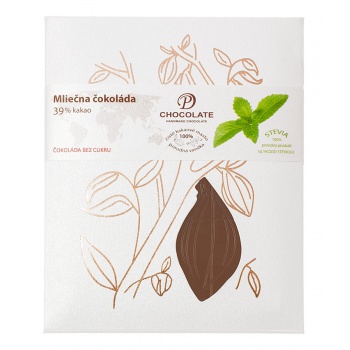 Ručne robené čokolády a pralinky - Tabuľková čokoláda - mliečna bez cukru