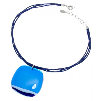Šperky Murano Millefiori - Náhrdelník ZITA - modro-biela