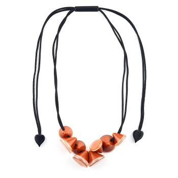 Šperky ZSISKA - Náhrdelník NANA 8 - červeno hnedý