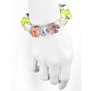 Šperky Murano Millefiori - MARILU náramok - farebný