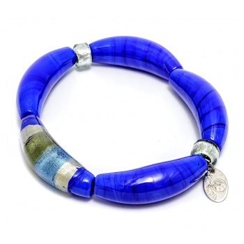 Šperky Murano Millefiori - Náramok NOEMI - modrý