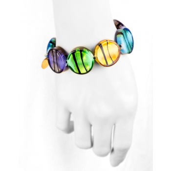 Šperky Murano Millefiori - Náramok RECIFI - farebný