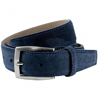 Lindenmann - módne doplnky pre mužov a ženy - Kožený opasok Lindenmann 7331 tmavo modrý