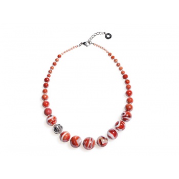 Šperky MURANO Antica Murinna  - Náhrdelník Optical 2 - korálový