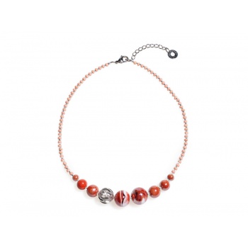Šperky MURANO Antica Murinna  - Náhrdelník Optical 4 - korálový 