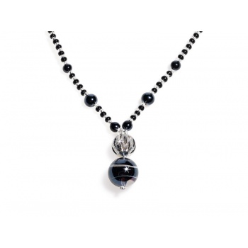 Šperky MURANO Antica Murinna  - Náhrdelník Optical 5 - čierny