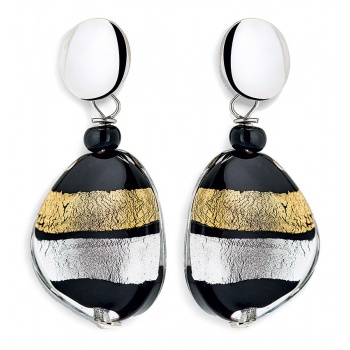 Šperky Antica Murinna  - Náušnice Moretta P - čierne