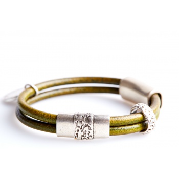Náramky Born In Barcelona - Náramok unisex tmavo zelený - M