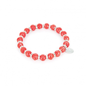Šperky Murano Millefiori - Náramok KARMA - červený