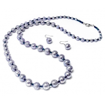 Šperky Murano Millefiori - Set TERESA - fialový