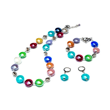 Šperky Murano Millefiori - Set LINDOS - farebný