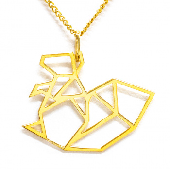 Šperky SilverMoon - náhrdelník VEVERIČKA pozlátený