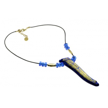 Šperky Murano Millefiori - Náhrdelník ZEN - modrý