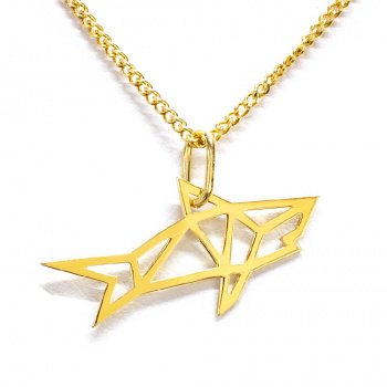 Šperky SilverMoon - náhrdelník ŽRALOK pozlátený